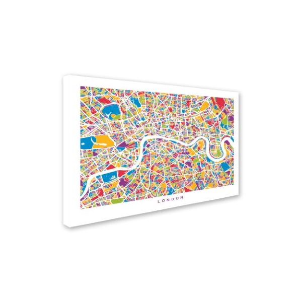 Michael Tompsett 'London England Street Map' Canvas Art,30x47